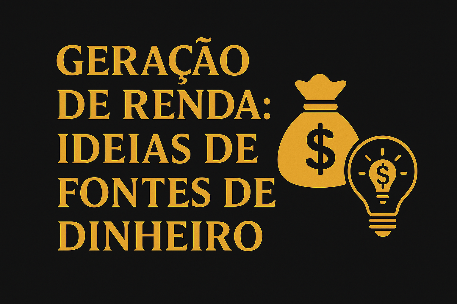 Geração de Renda: Ideias de Fontes de Dinheiro